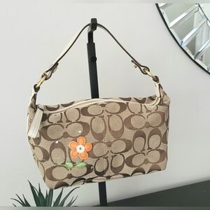 Coach Rare Vintage Mini Bag W/Flower